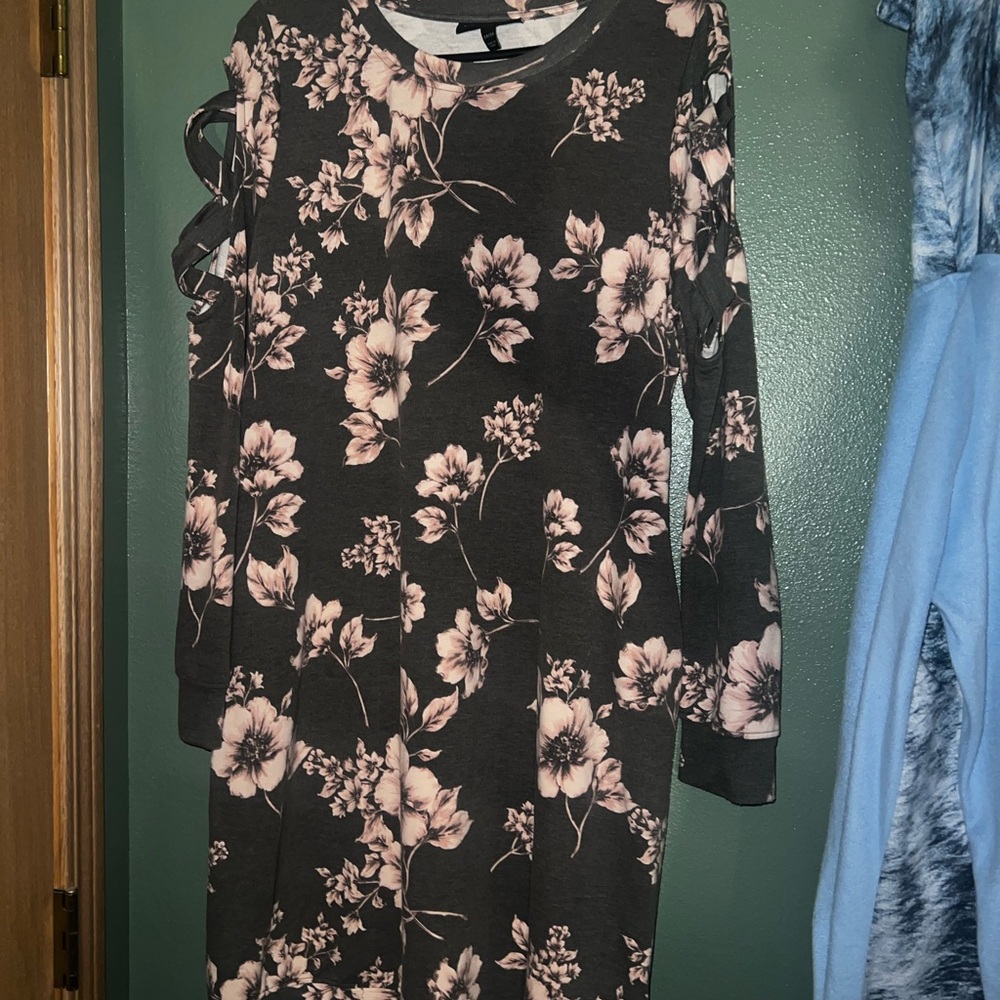 Lane Bryant Pink Long Sleeve Sheath Dress